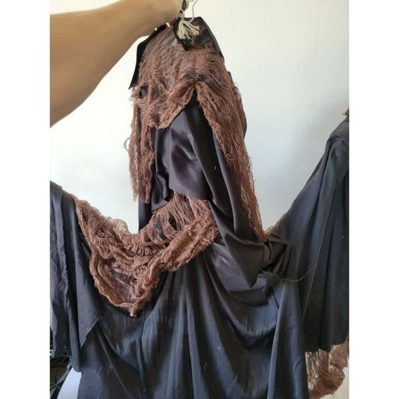 Orange hanging skeleton Halloween props scary long decor vintage - Picture 9 of 10